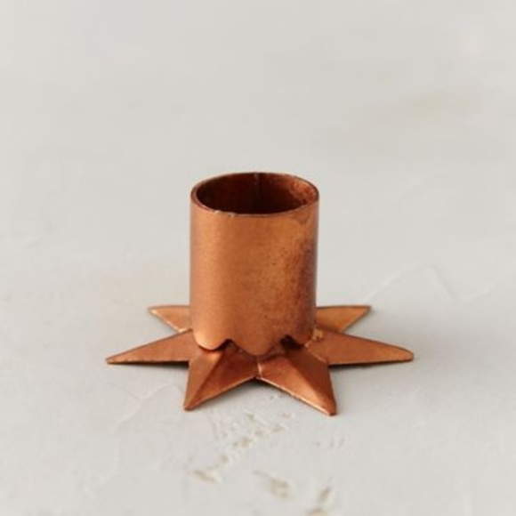 Anthropologie Other - TERRAIN COPPER STAR TAPER CANDLE CUPS HOLDERS SET